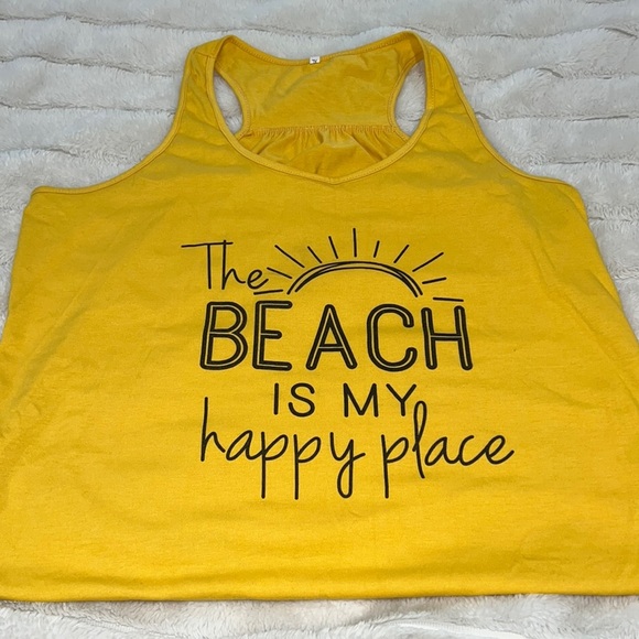 The Beach is My Happy Place Tank Tops Women- XL - Picture 2 of 6